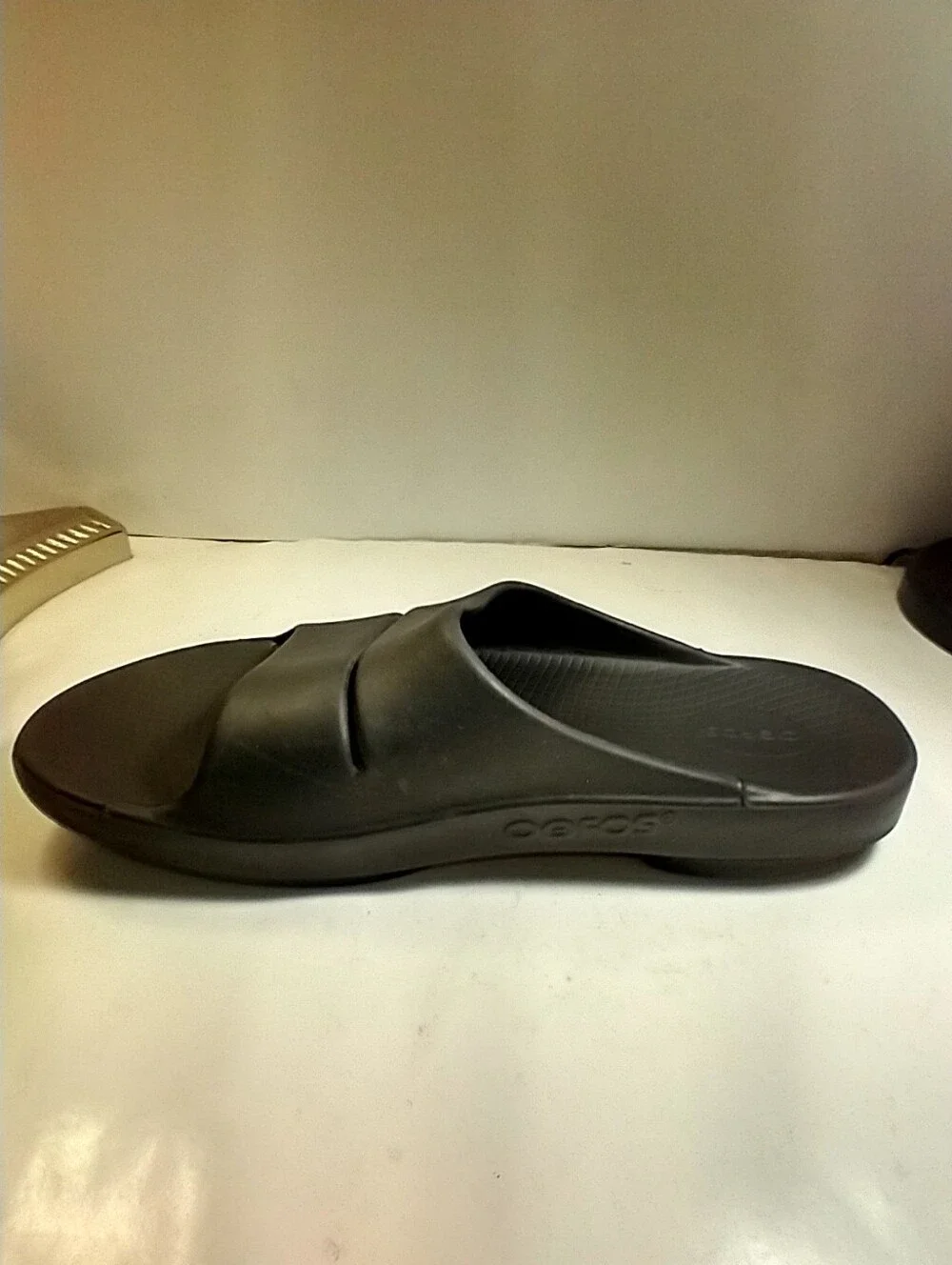 Oofos Ooahh Black Recovery Slide Comfort Sandals Men's sz 12.